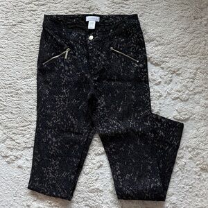 NWT Cache Black Pants with Gold Accents